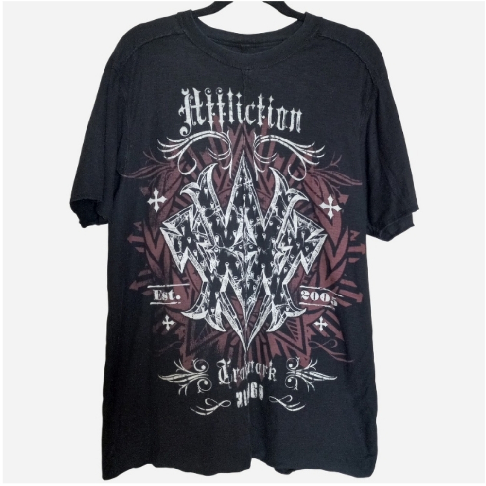Affliction Circulate Live Fast Series Distressed Tee